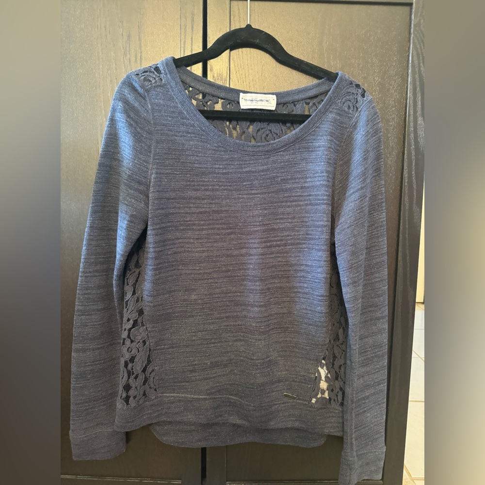 Abercrombie and Fitch Navy Lace sweater